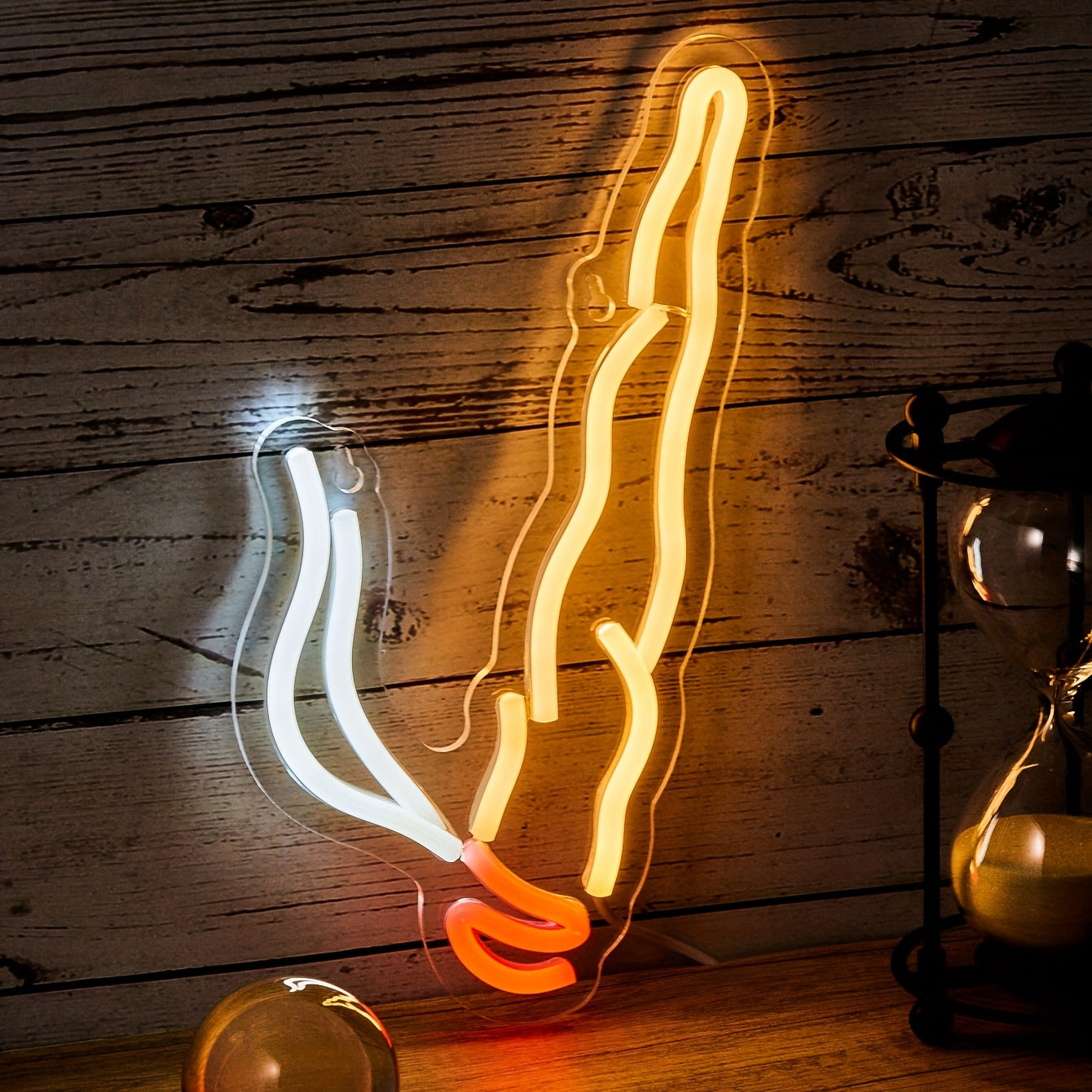 Neon Wall Light Cigarette Shape USB Powered Wall Decor