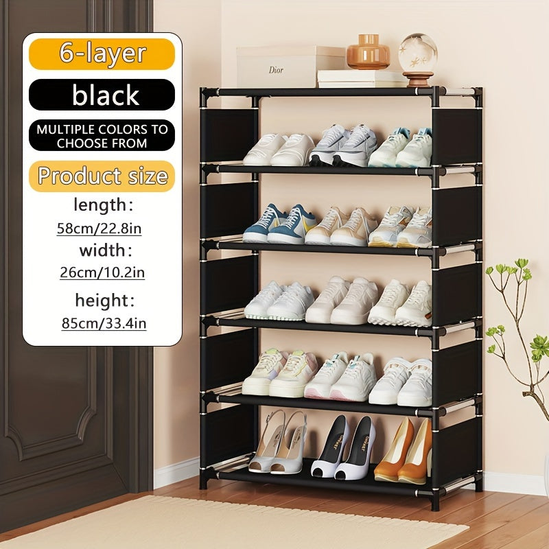 7-Tier Shoe Rack Stackable Expandable Storage for Living Room Dorm Apartment