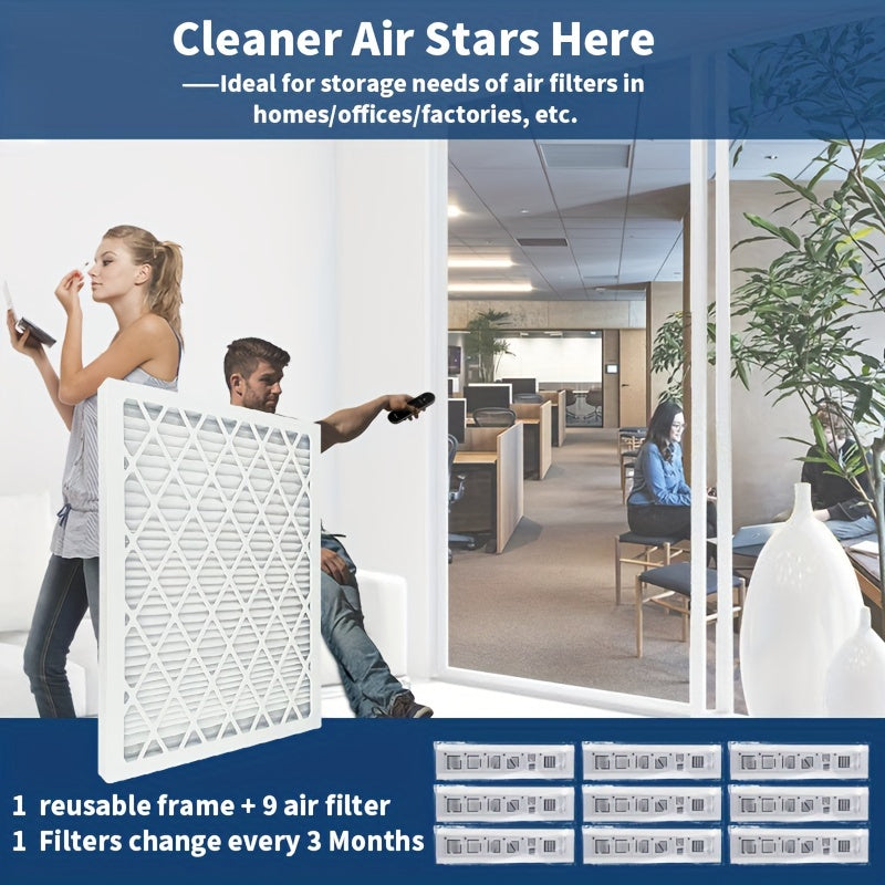 Reusable Air Filters Set 14x20x1 Inches MERV 13 HVAC Furnace