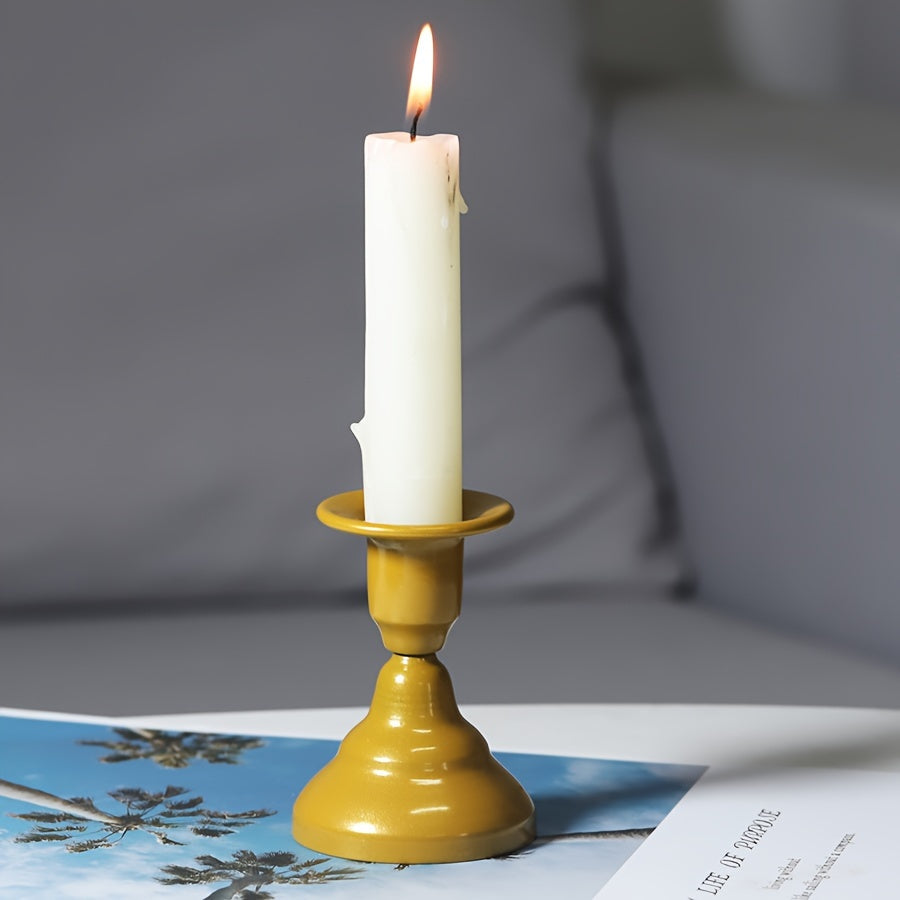 Metal Candle Holder for Romantic Dinners and Home Decor