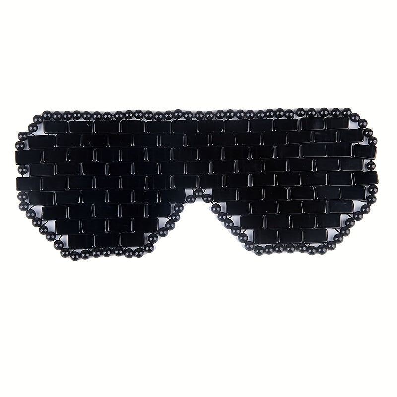 Natural Stone Eye Mask Rose Quartz Amethyst Obsidian Green Aventurine Yellow Tiger Eye Relaxation Sleep Mask