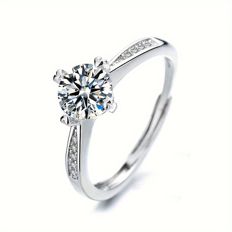 Uchun ajoyib yurak shaklidagi zirkoni to'y uzuk - Ideal 14-fevral sovg'asi, mis halqa