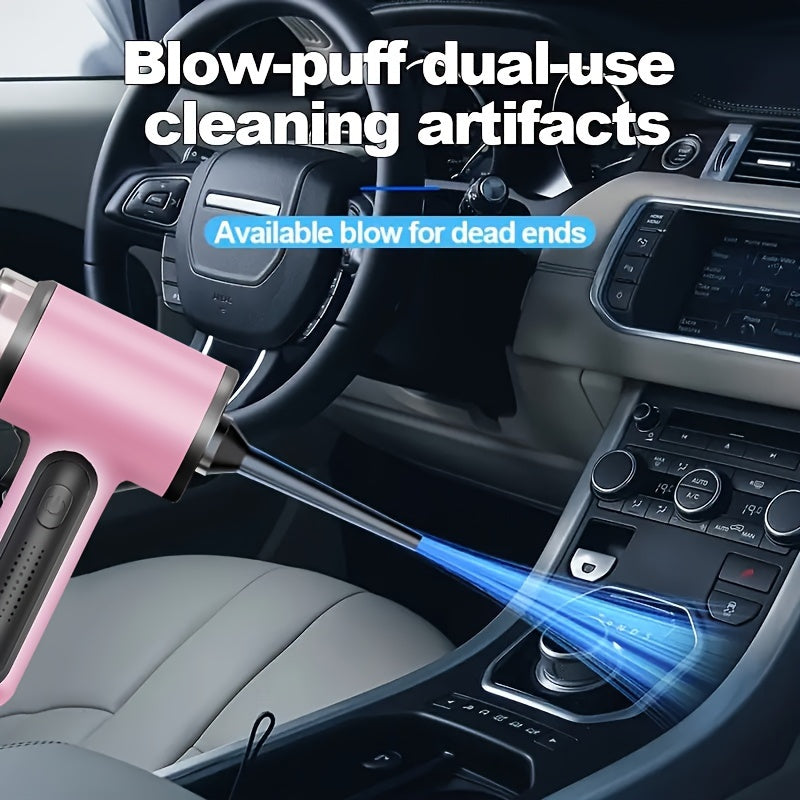 Car Vacuum Cleaner 12V Handheld with Strong Suction and Washable Filter