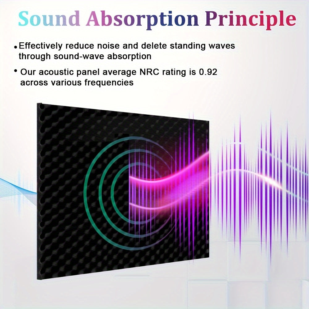 12 штук акустических панелей из пенопласта 30x30x5 см, звукопоглощающие панели в виде яиц, звукоизоляционный спонж для стен