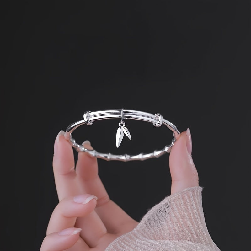 Ayollar uchun Sterling Silver cheksiz bangle taqinchoq vintage zamonaviy go'zal zargarlik