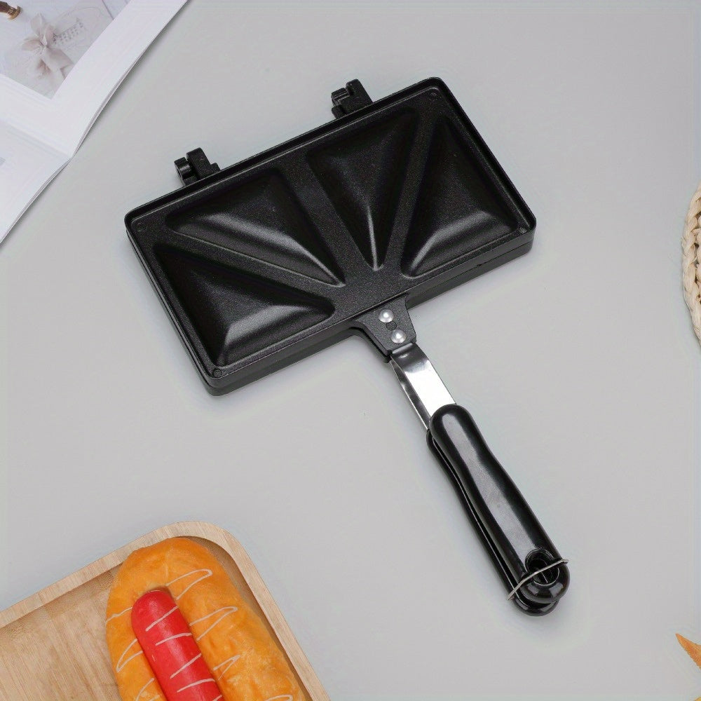 Qaynatma sendvichlar uchun uy shabloni, ikki tomonlama skilet, nonushta qovurilgan panjara, omlet skilet va lagerga mo'ljallangan qovurilgan pan.