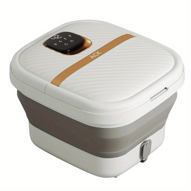 Issiqlik, pufakchalar, vibratsiya, qizil chiroq, akupressura massaj nuqtalari va haroratni boshqarish bilan ta'minlangan, portativ va egiluvchan oyoq vannasi.