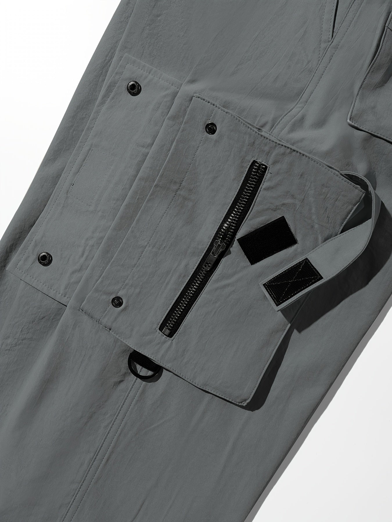 Pantalones cargo de cintura alta para mujer de corte holgado con bolsillos poliéster casual para todas las estaciones