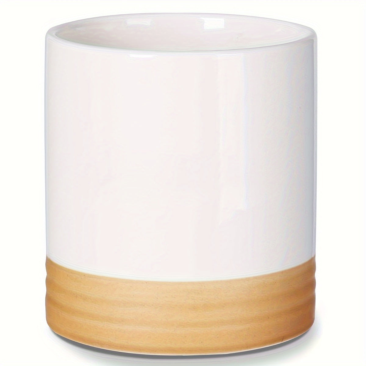 Ceramic Utensil Holder for Kitchen Countertop, 10.41cm, Food Storage Organizer