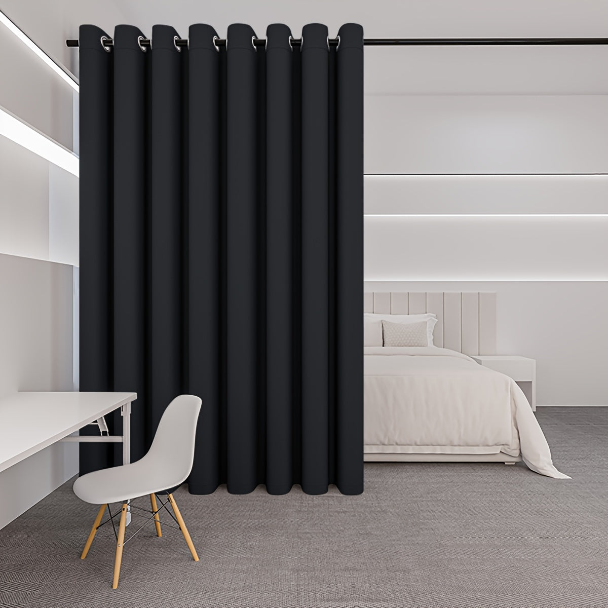 Blackout Room Divider Curtain for Living Room Bedroom Wall Privacy Grommet Panel