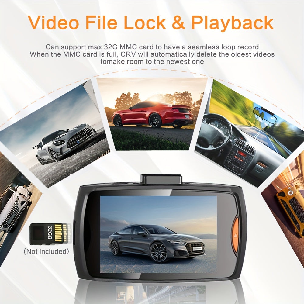 KSLMIMA HD Avtomobil Kamerasi IR Tungi Ko‘rish, Takroriy Yozysh, Keng Burchakli Linza, 6.1 sm IPS Ekran, 32G Kartani Tanlash Imkoni