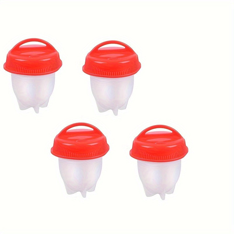 4-10 Pcs Non-Stick Silicone Egg Boilers High Temperature Resistant Kitchen Tools