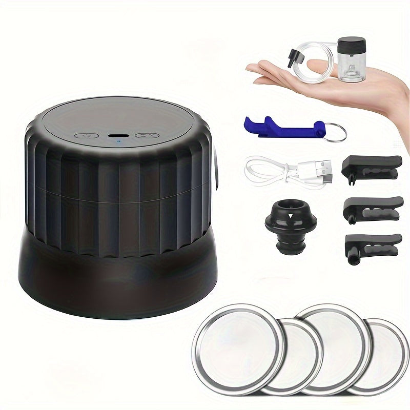 Kit de sellador al vacío para frascos de conservas eléctricos con motor mejorado para tapas Mason de boca ancha y estrecha