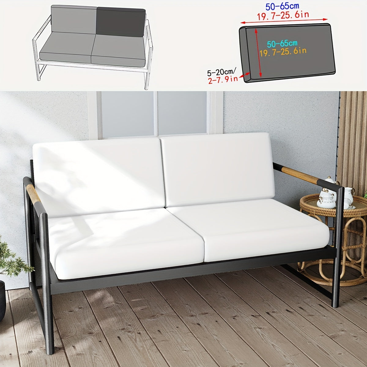 Водонепроницаемый чехол для уличной подушки из молочного волокна для садовой мебели на веранде