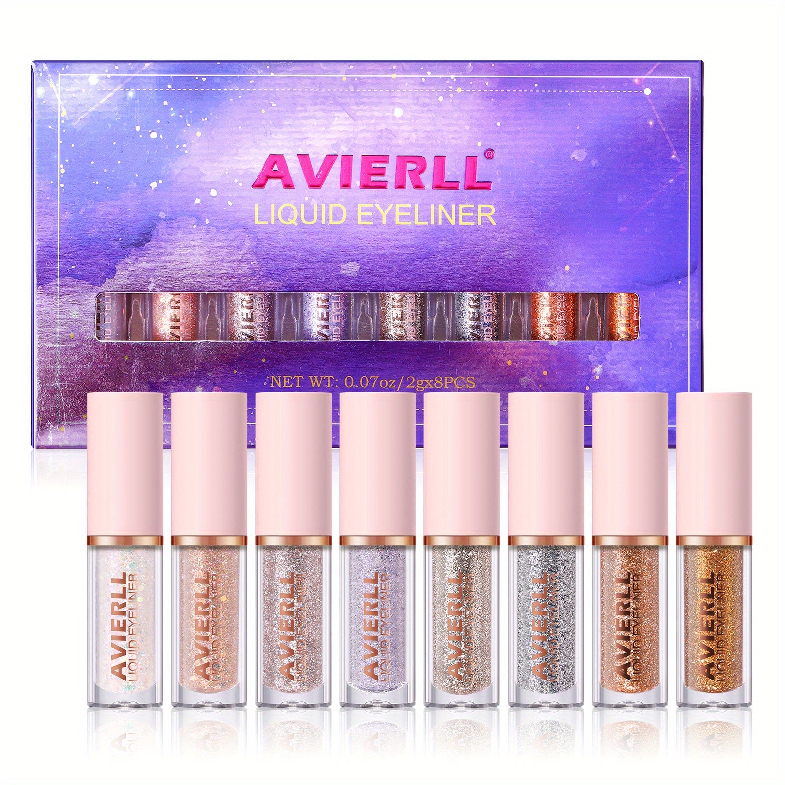 Women's Glitter Liquid Eyeliner Pen 10 Colors Waterproof Smudge-Proof