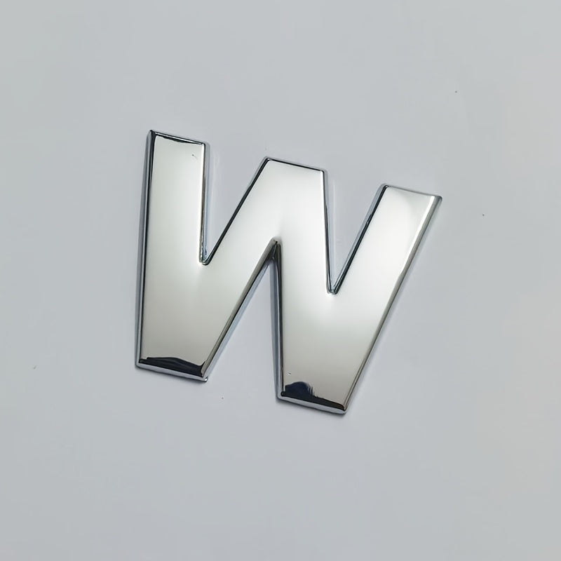 Moslashtiriladigan Kumush 3D Metall Avtomobil Emblemasi Katta Harf Raqami Zink Alloy Tashqi
