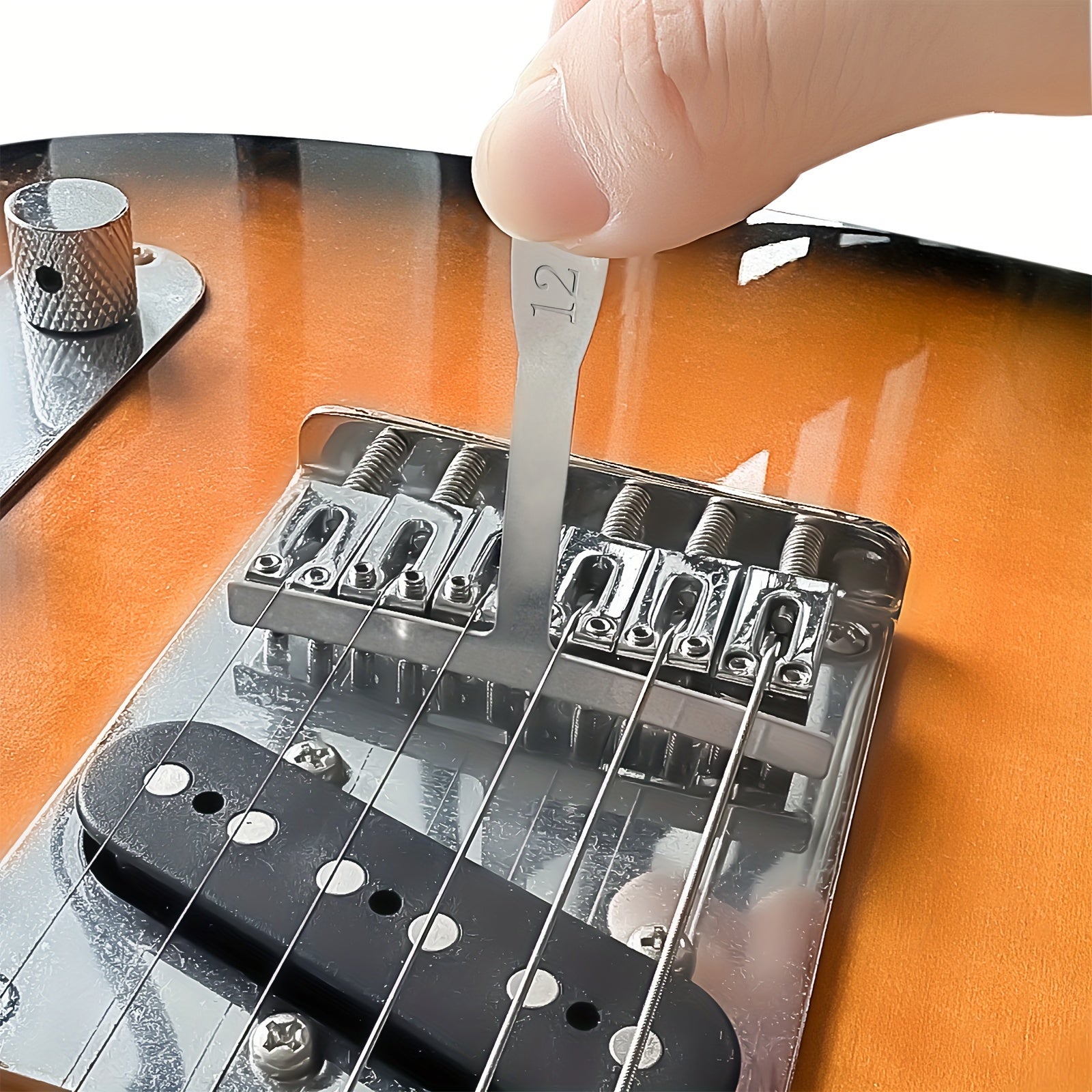 Set of 9 Stainless Steel Guitar Fingerboard Radius Rulers for Repair and Adjustment