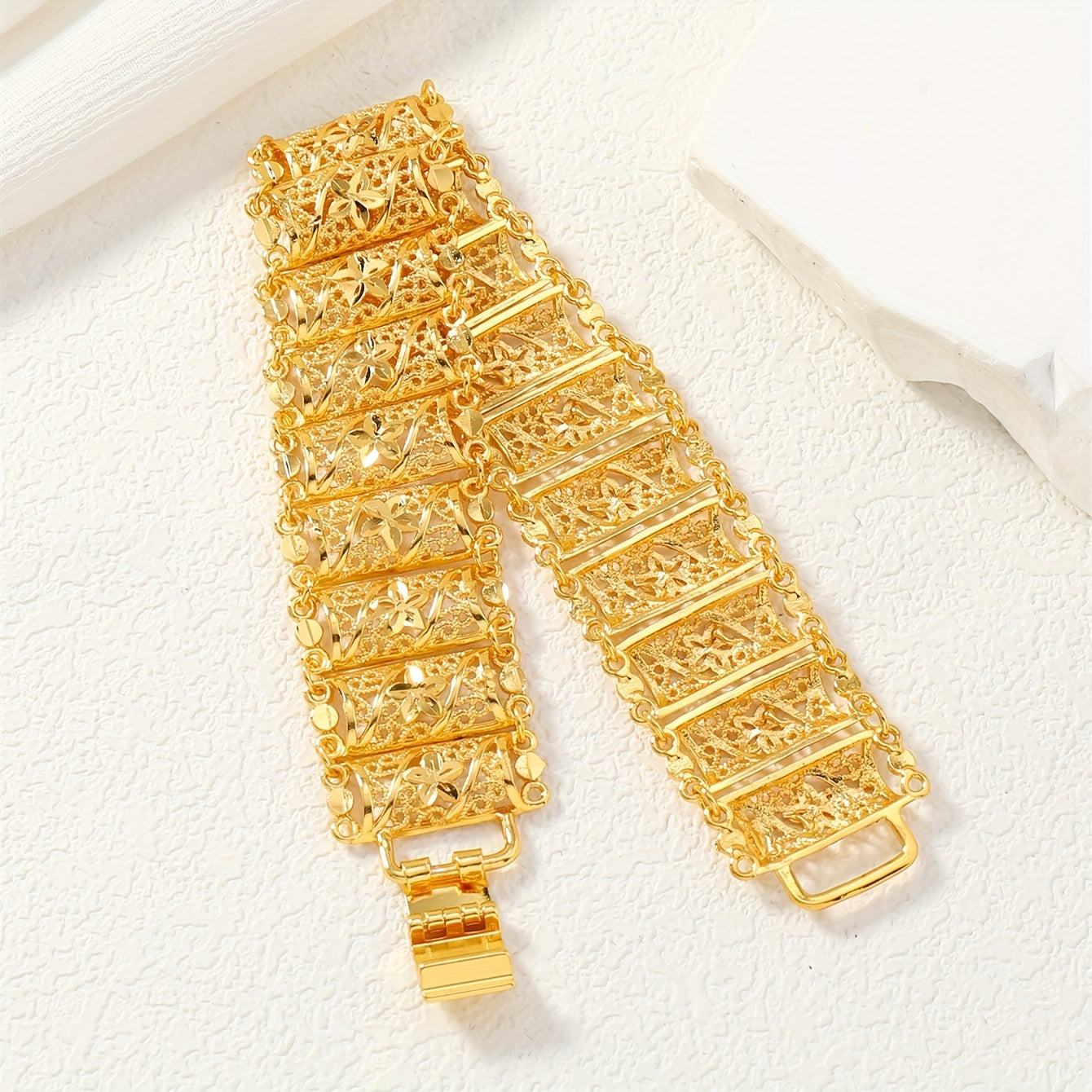 Floral Bangle Bracelet for Women Elegant Wedding Jewelry