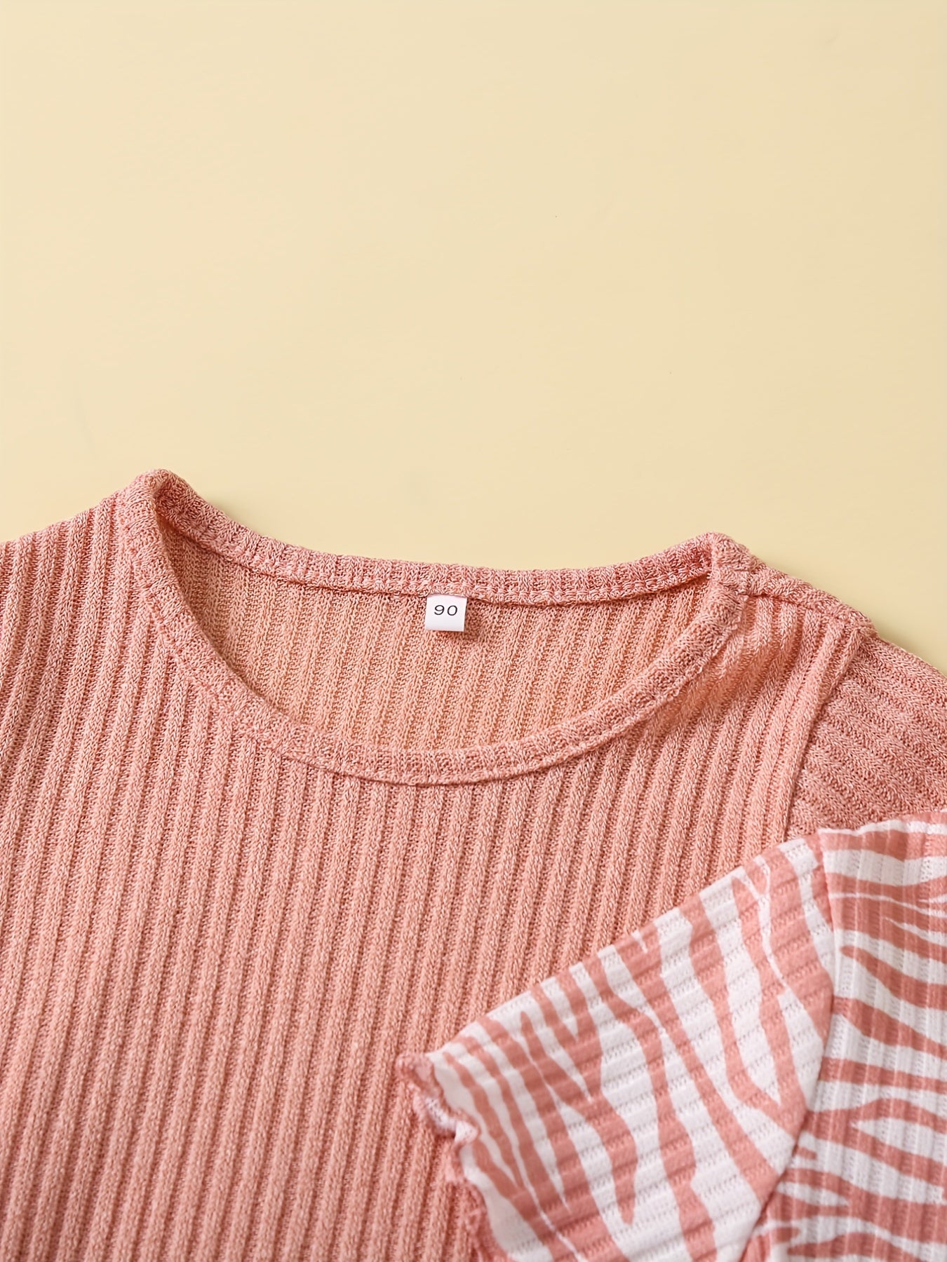 Летний комплект длинных штанов для девочек с отделкой из салатового трикотажа однотонного цвета для активного отдыха