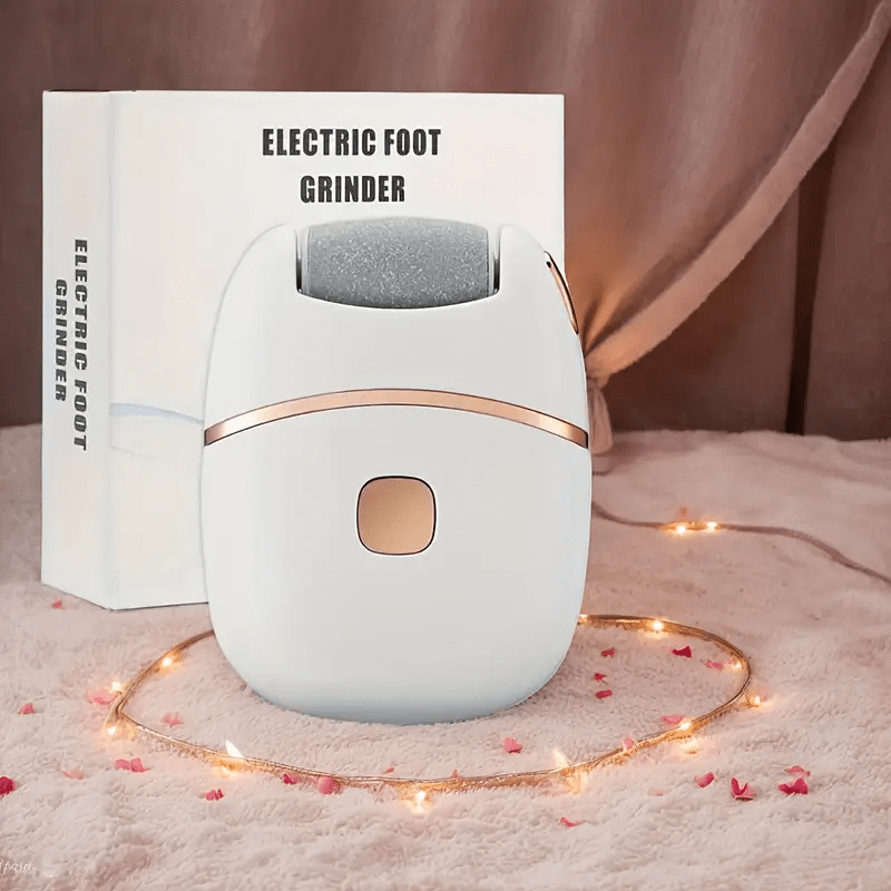 USB zaryadlash bilan qayta zaryadlanuvchi elektr oyoq maydalagichi, ikki almashtiriladigan maydalash boshliqlari. Raqamli displey ekraniga ega, sun'iy terini silliqlash va polirovka qilish uchun mos. Ajoyib sifatida