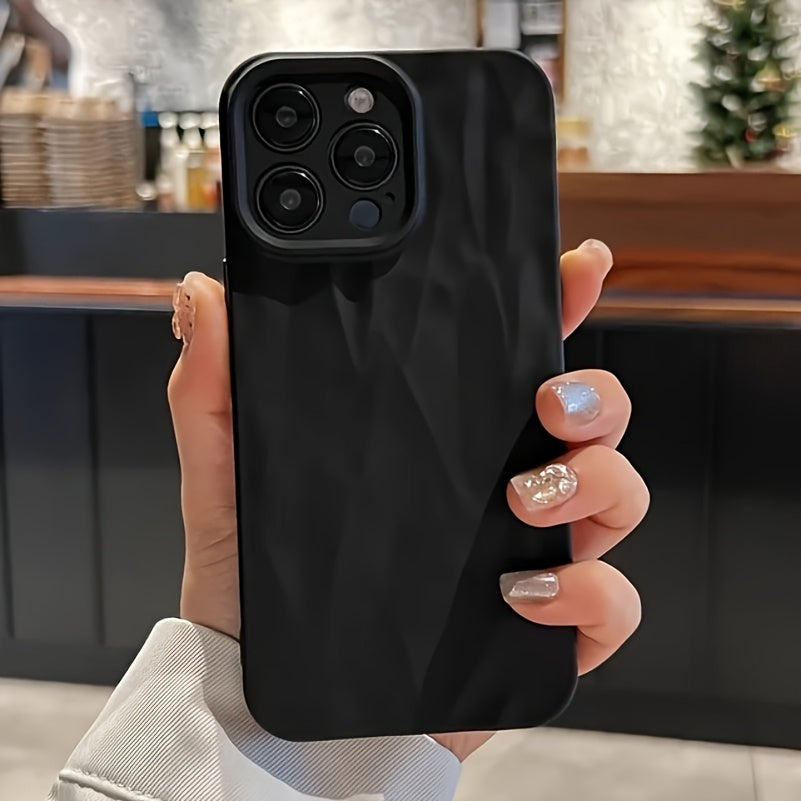 Ruched Folding Phone Case for iPhone Shockproof TPU Candy Color Protection