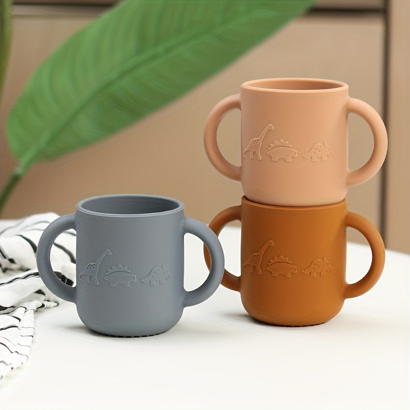 Vaso de silicona para niños de 5 oz con asa, libre de BPA, apto para alimentos, apto para lavavajillas, para mayores de 6 meses