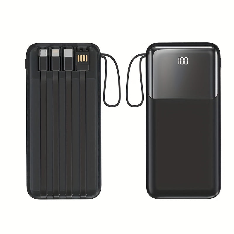 20000mAh Portable Power Bank with Fast PD20W Charging and Built-in Cables