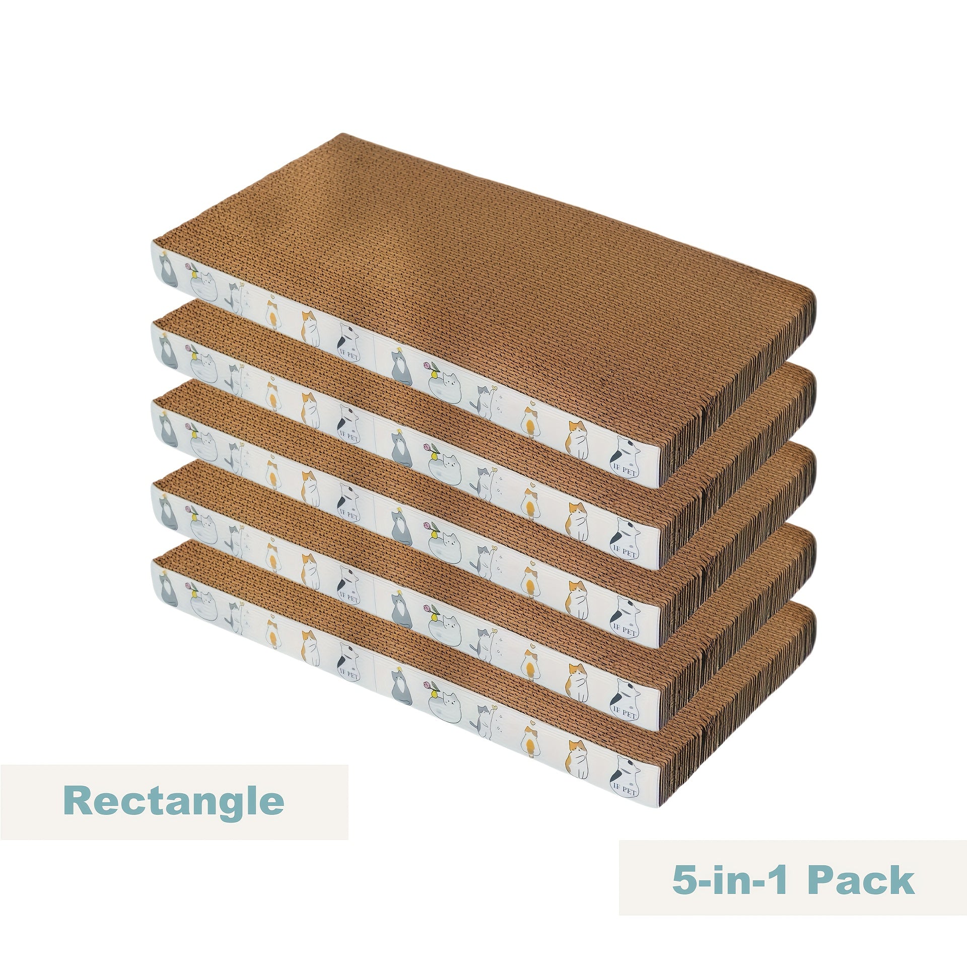 Extra-Large Reversible Corrugated Cardboard Cat Scratch Pad with Non-Slip Base