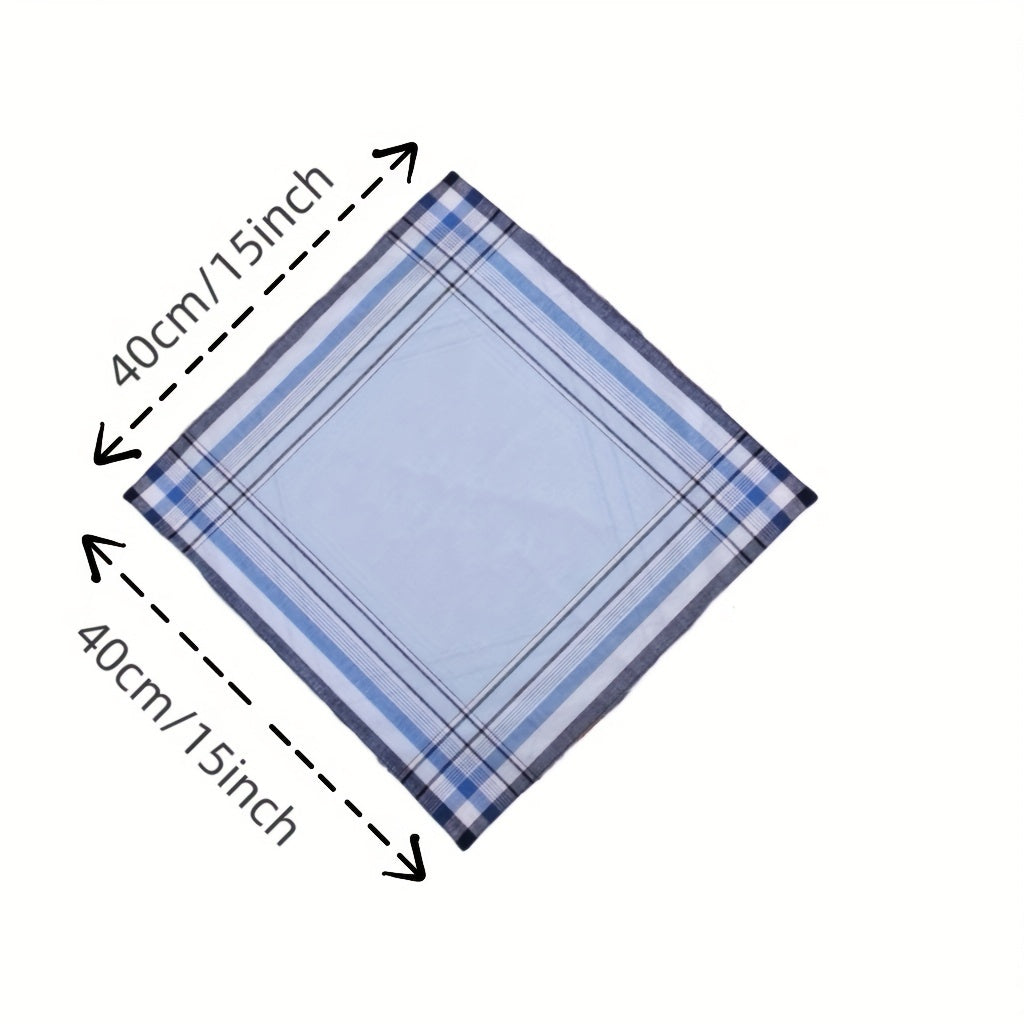 Set of 3 Soft Cotton Elderly Men's and Women's Handkerchiefs for Sweat Wiping