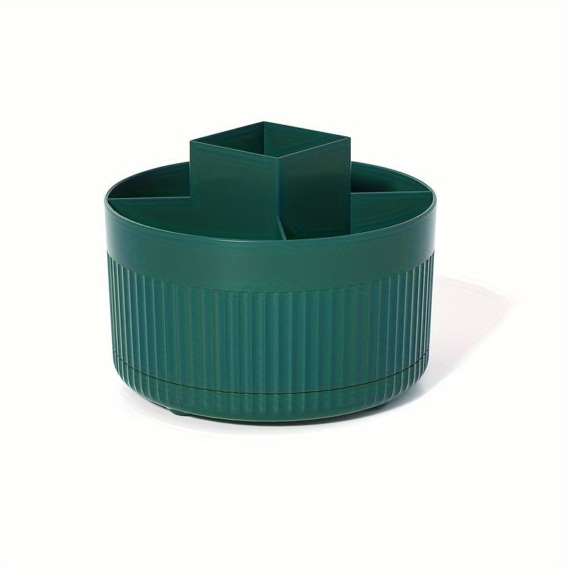 360 Degree Rotating Makeup Organizer High-Gloss ABS Plastic Vanity Storage