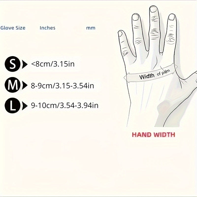 100 Pack TPE Disposable Gloves Clear Food Safe Latex-Free for Kitchen Household Beauty