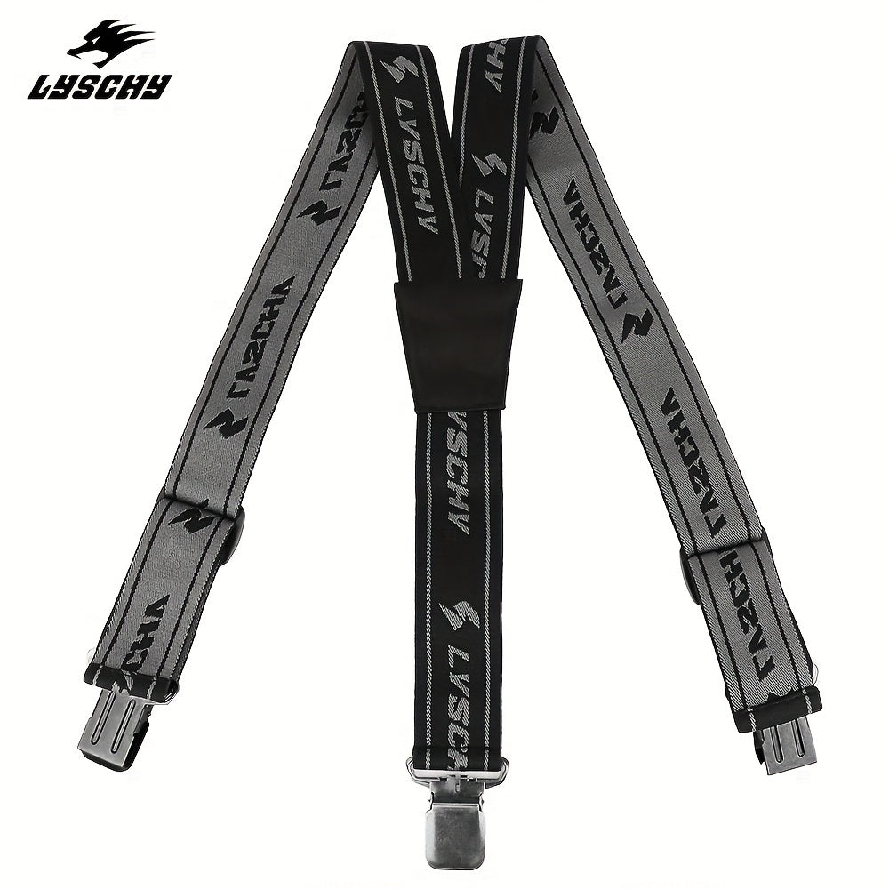 Uniseks og'ir yuk motosikl ishtirokchilari uchun suspender shimlar, sozlanadigan elastik Y-tipi orqa