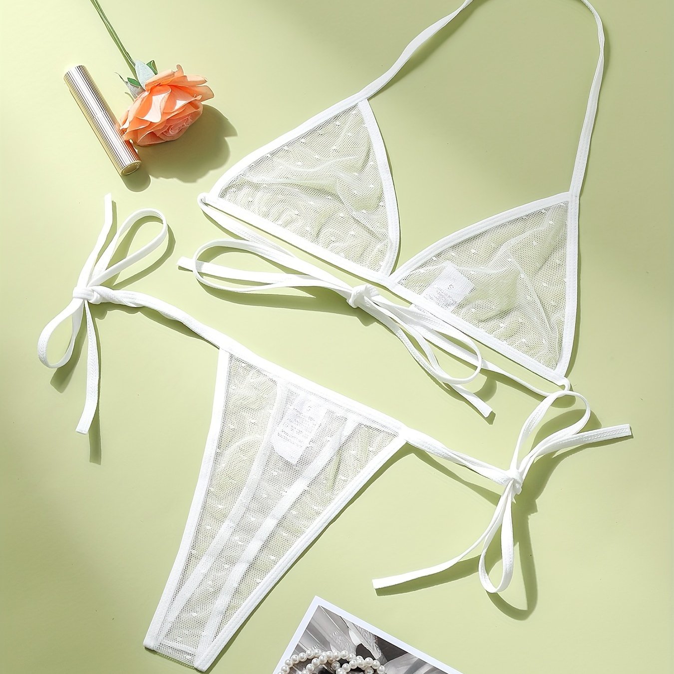 Uch nuqtali tikuvli brassier to'plami