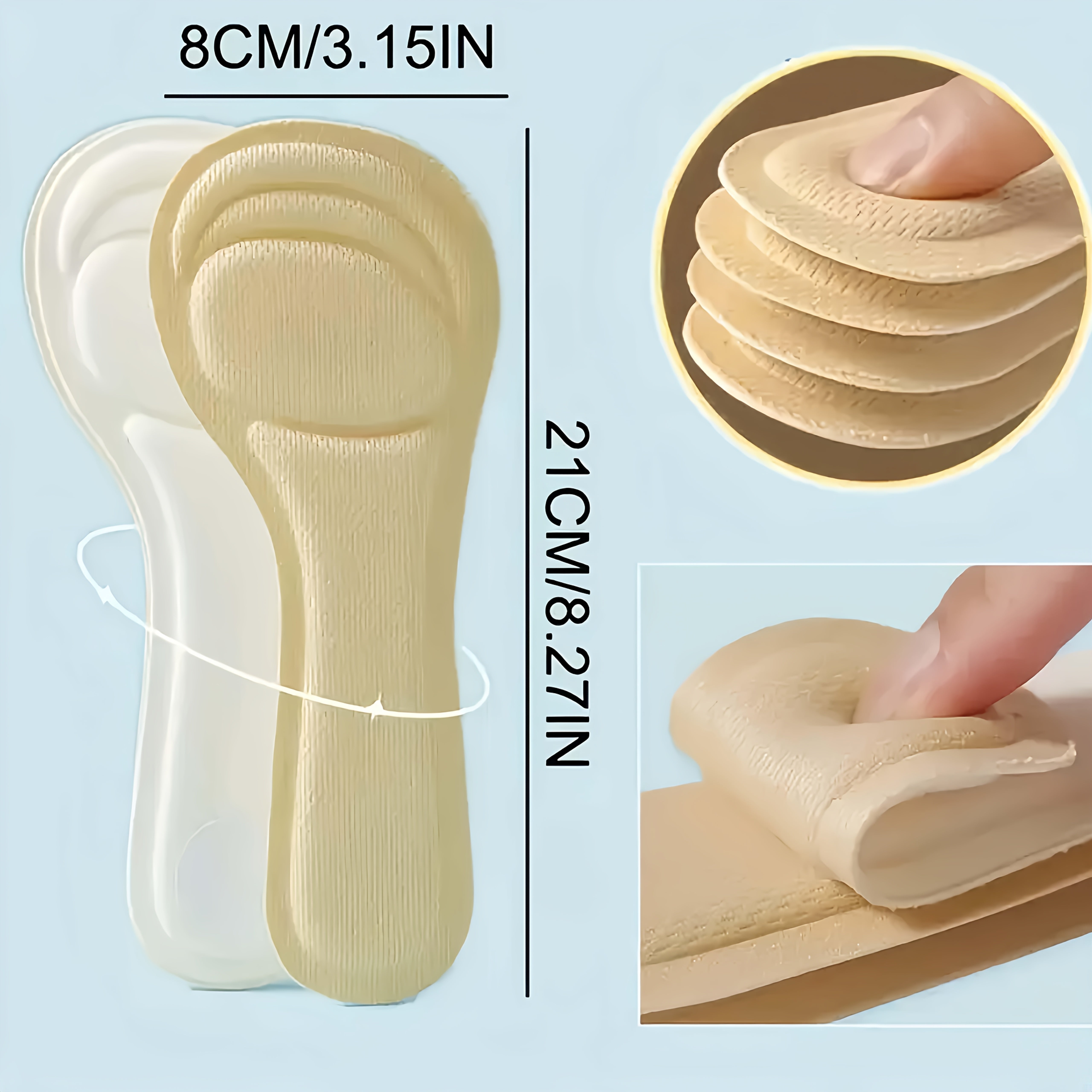 Women's Breathable Sponge Insoles Non-Slip Cushions for High Heels and Sandals