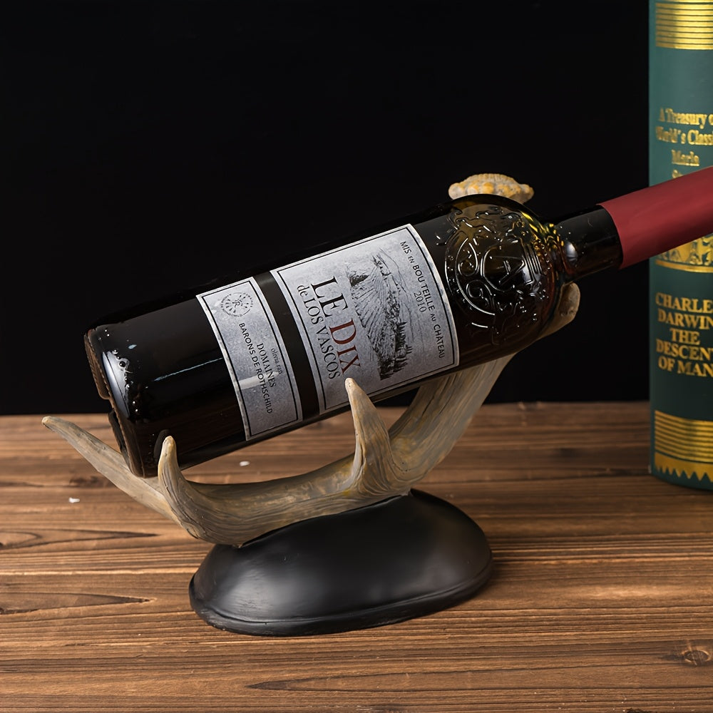 European-Style Antlers Wine Holder Decorative Red Wine Bottle Display