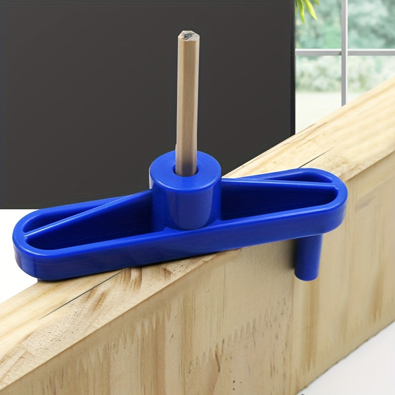 Blue Plastic Woodworking Drilling Locator for Precision Hole Marking