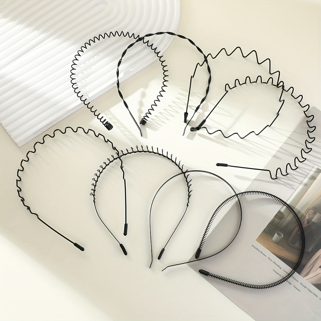 Men's Sports Headbands Set of 8 Breathable Moisture-Wicking Athletic Headbands