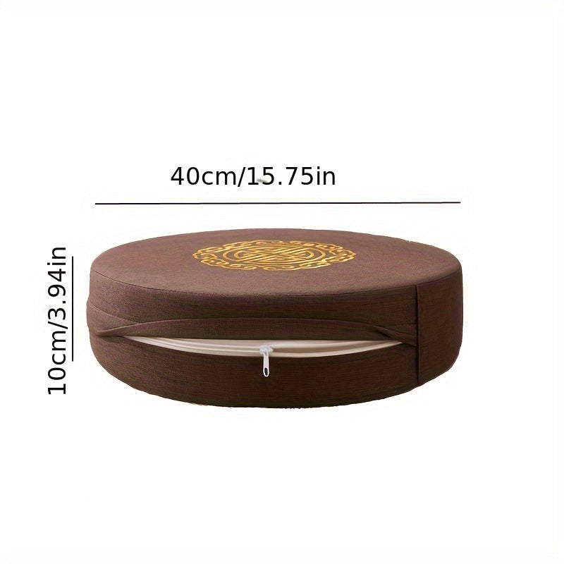 Round Tatami Floor Pillow for Meditation Non-Electrical Woven Fabric Cushion