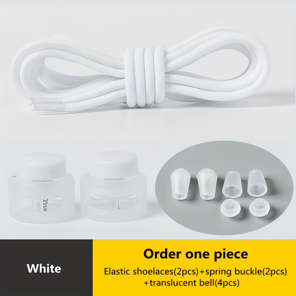 Adult Spandex Elastic Shoelaces Lazy Tie-Free Sneakers 100cm