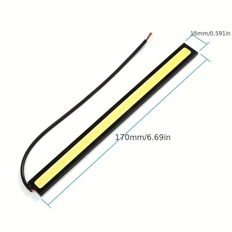 2/4Pcs tira de LED COB impermeable de 17cm, luz de conducción para niebla y luz diurna para coche