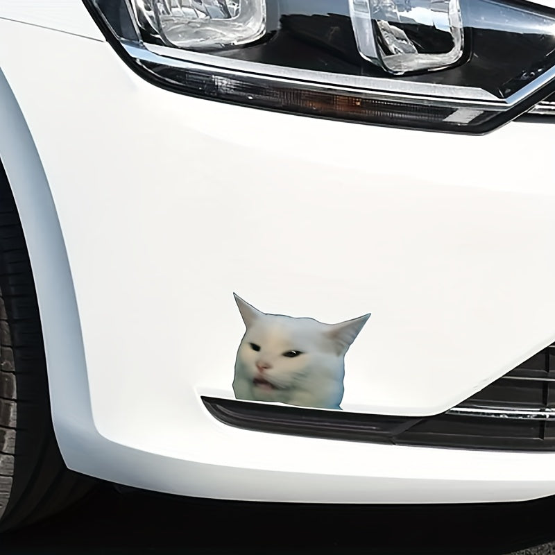 Kulgili Smudge The Cat Meme Vinil stikerlar, avtomobil oynalari, bumperlar uchun decal'lar