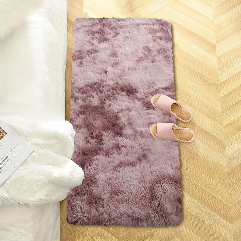 Alfombra de área suave y esponjosa de felpa para sala de estar o dormitorio antideslizante y lavable a máquina