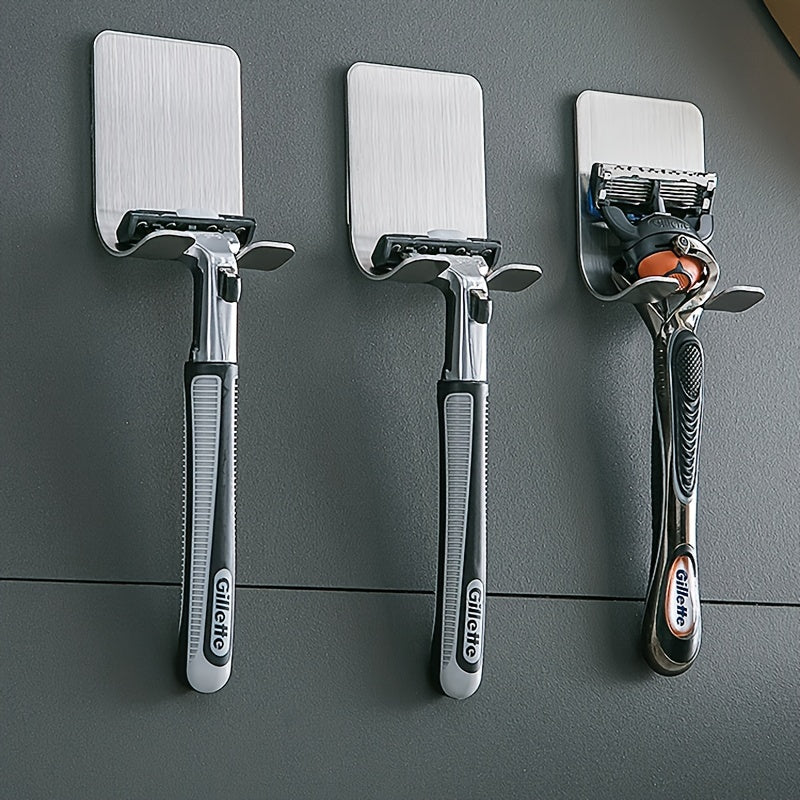 Stainless Steel Adhesive Wall Hooks 2 Pack for Bathroom Kitchen Bedroom No Drilling