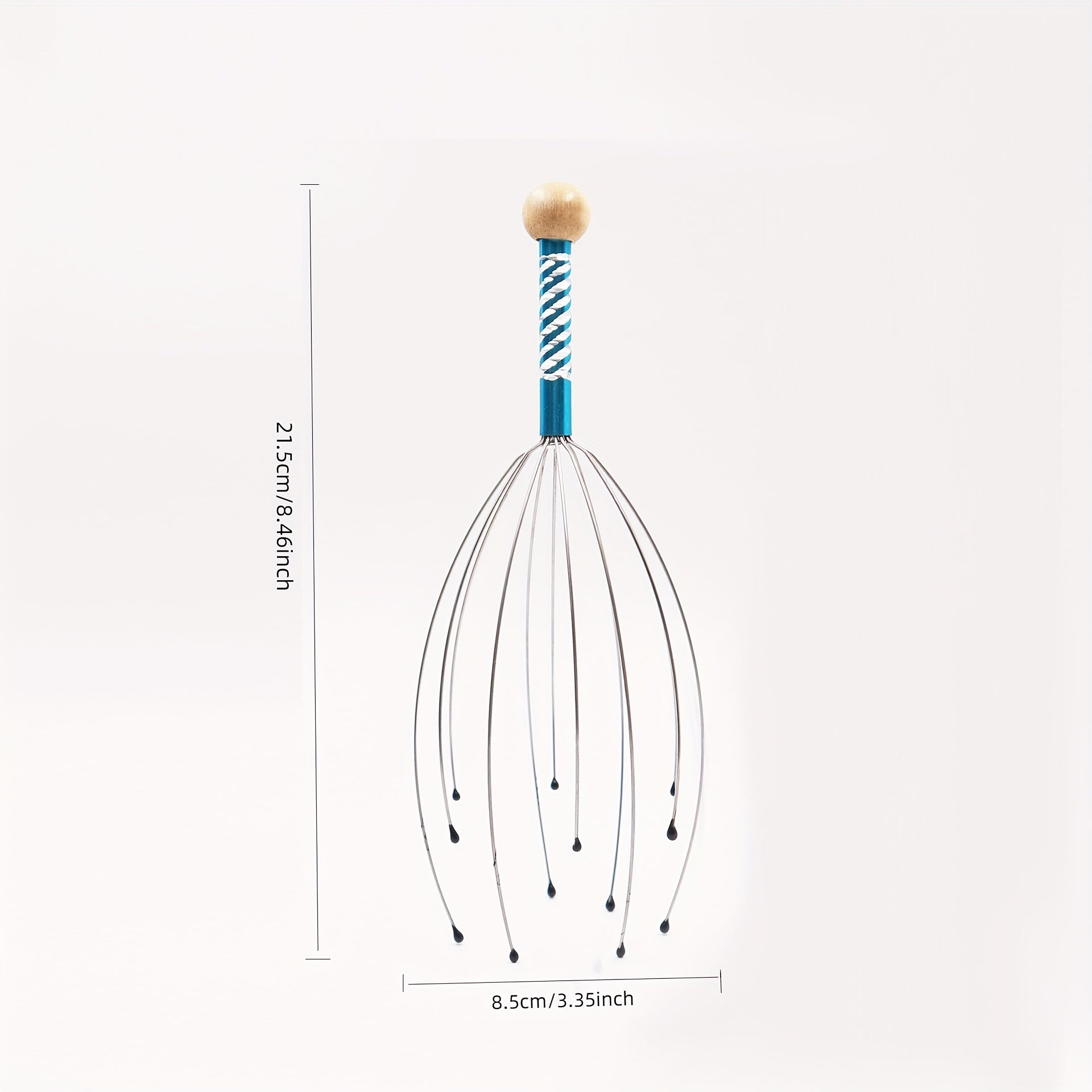 Uniseks bosh massajeri, tirnoq bilan bosh terisini qirqish, kichik barmoq massaj asbobi