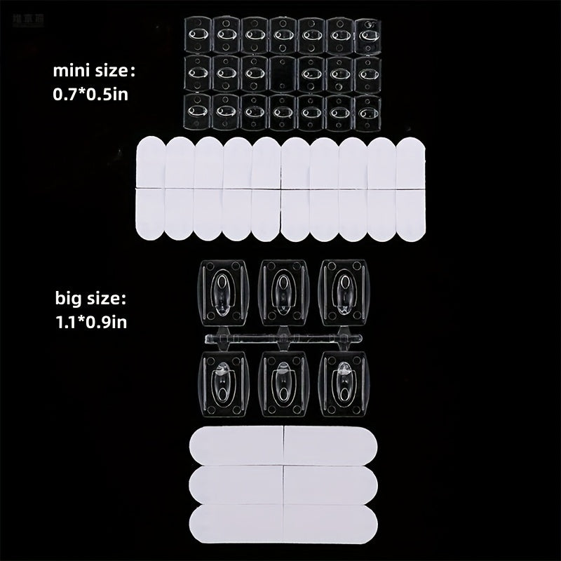 21 Pieces Strong Ornament Hooks for Holidays Wall and Light Clips Removable No Mark