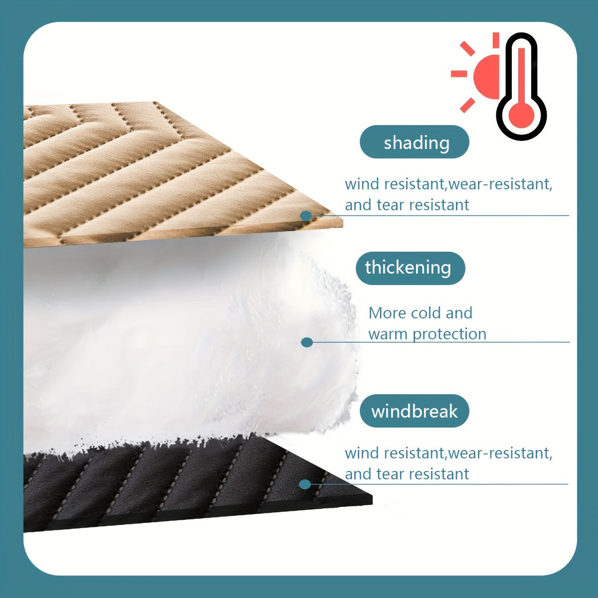 2-Piece Thick Blackout Curtains for Winter Soundproof Windproof Geometric Twill Polyester