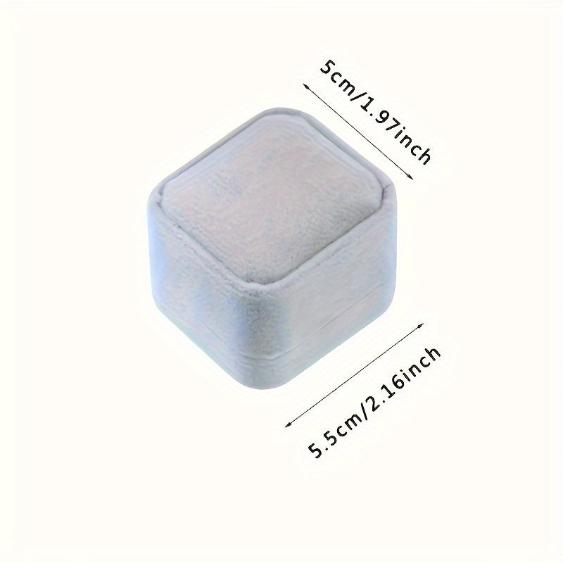 Набор из 5 бархатных шкатулок для украшений с застежкой-кнопкой для колец и подарков