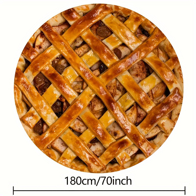 Hilarious Food Print Round Blanket for Couch, Travel, and Gift