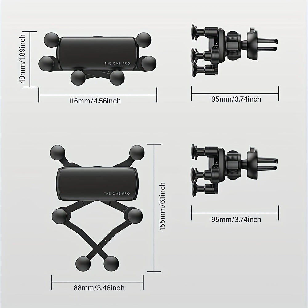 Essager Gravity Car Phone Holder iPhone, Samsung, Xiaomi smartfonlari uchun havo ventilyatsiya klipi yordamida.