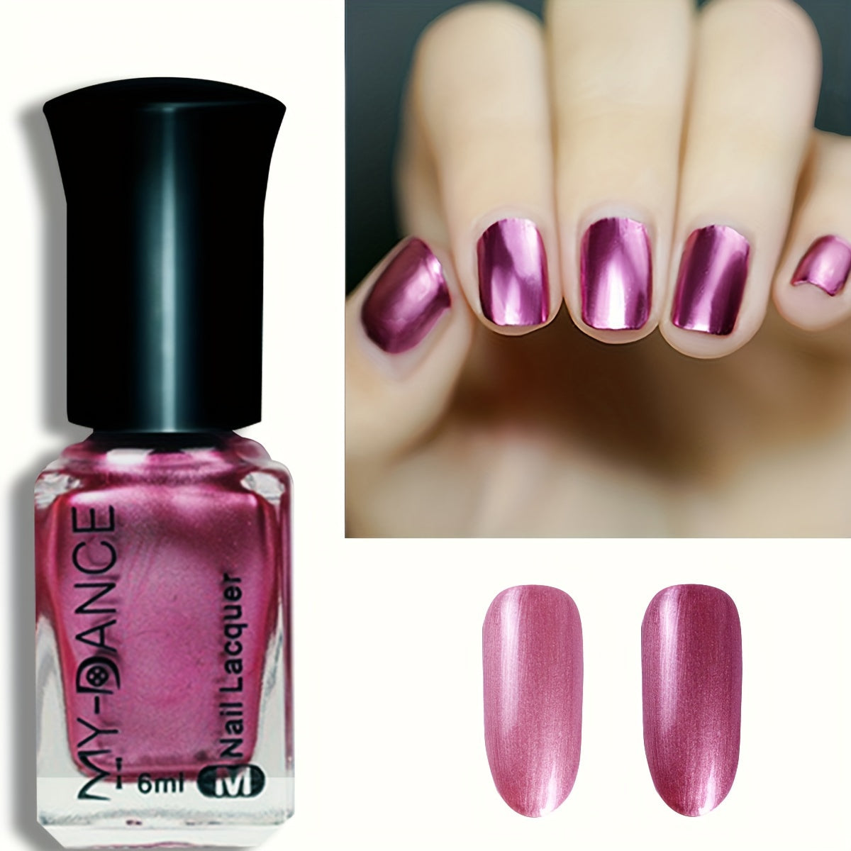 Women Golden Titanium Nail Polish Multi-Color High Gloss Quick-Dry